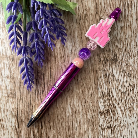 Writing Pen Dog Sloth Castle Artisan Beaded Silicone Custom Handcrafted Office - Picture 8 of 11